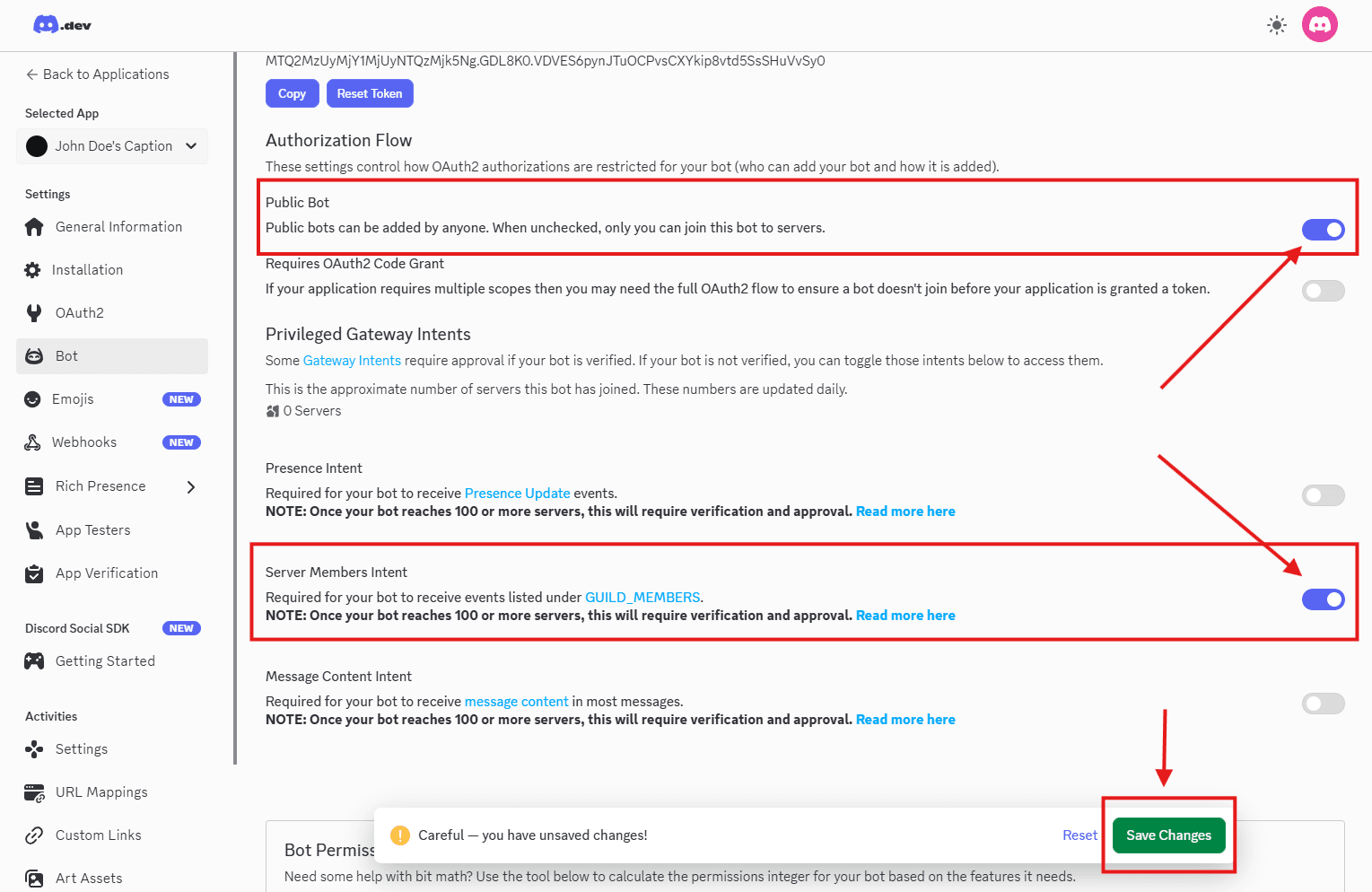 Discord Bot Installation Step 6